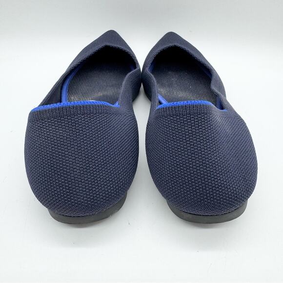 Rothy's The Point Womens Textile Pointed Toe Ballet Flats Slip On Shoes Navy 7.5 - Picture 9 of 14